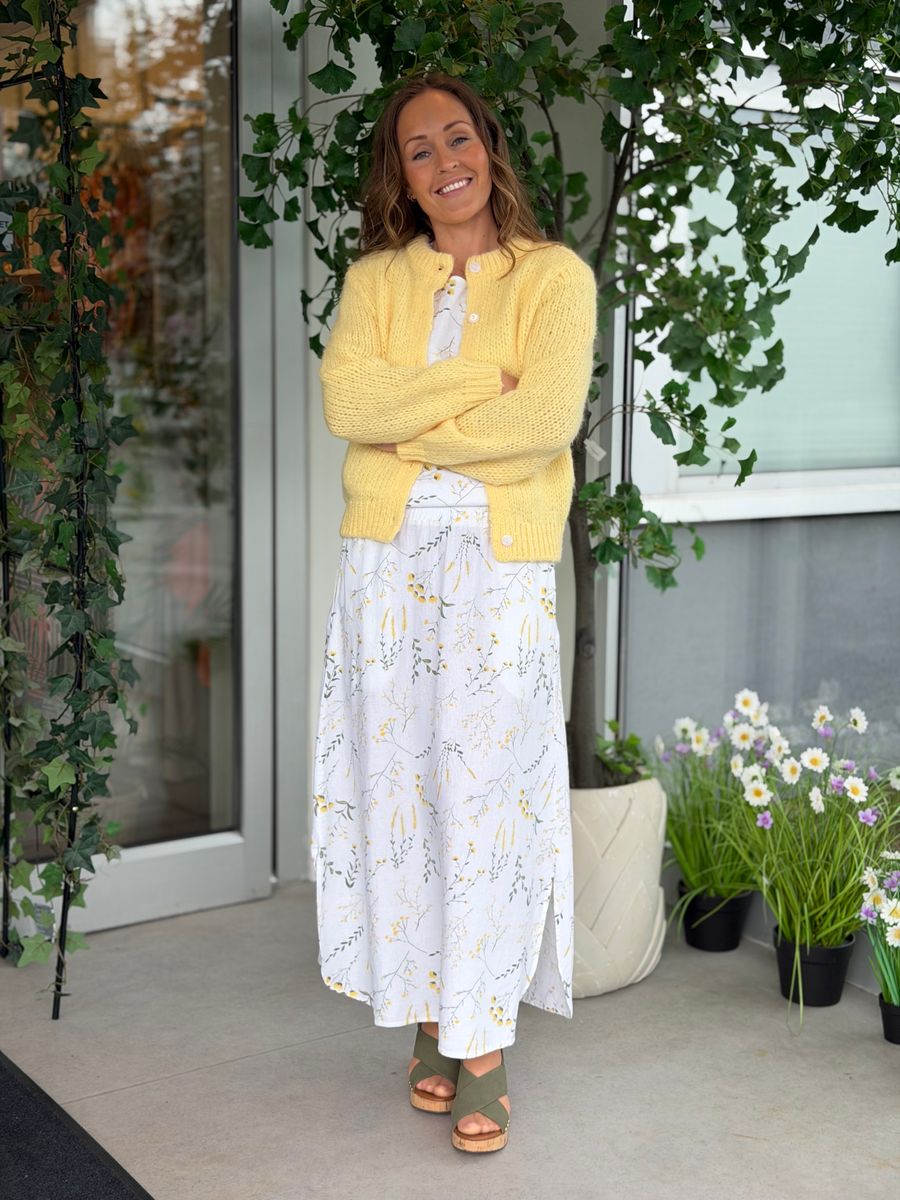 WILO STRIKKET CARDIGAN - GUL