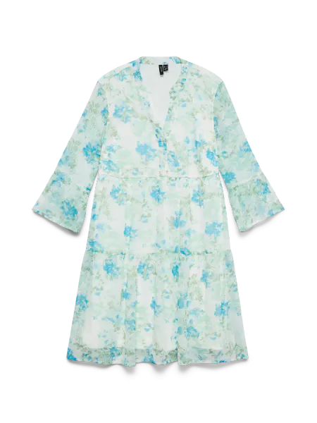 Hovedbilde SMILLA KJOLE M/TROMPETERM - BLUE BRIT/OFFWHITE