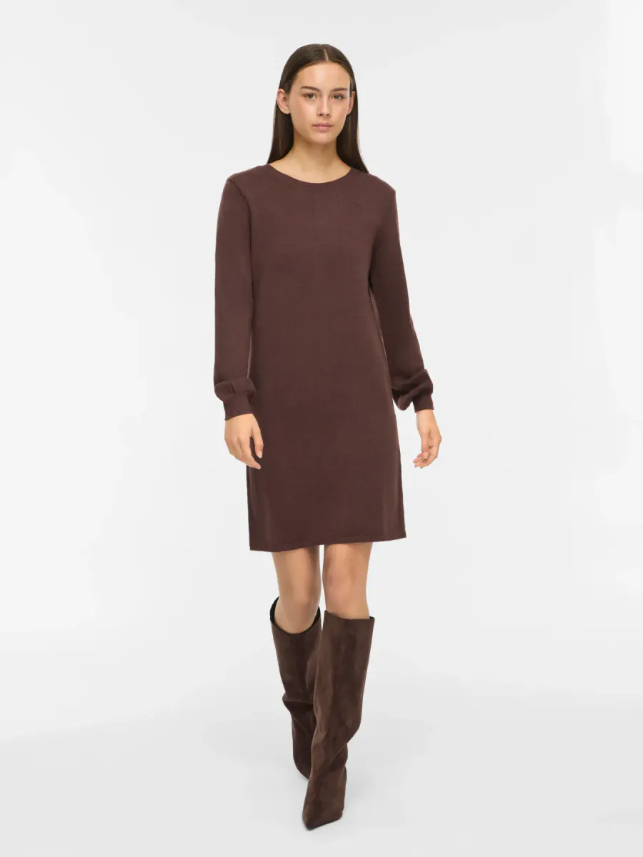 VIRIL KNIT KJOLE - BRUN